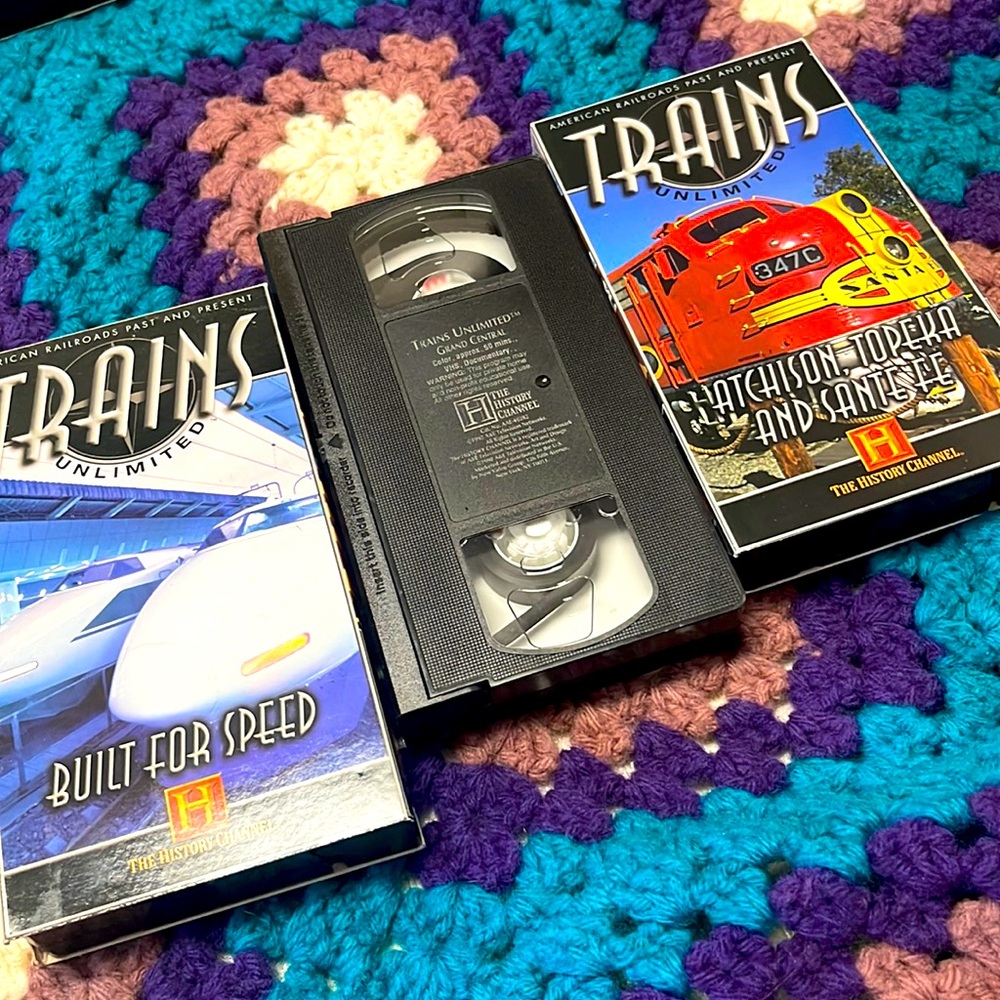 Trains American Railroads VHS video cassette tape bundle